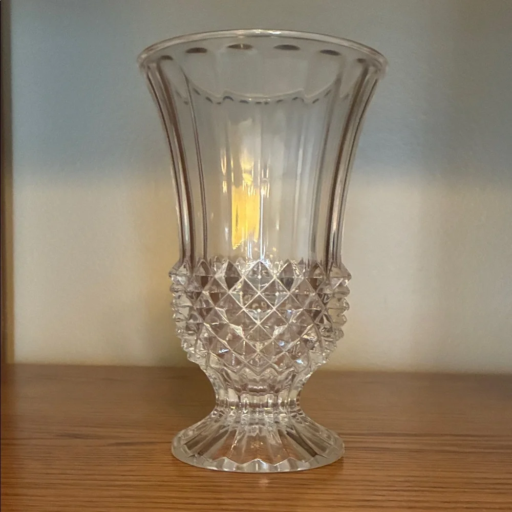 Clear Glass Decorative Vase - Elegant Home Accent